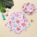MoccyBabeLee Baby Girl Long Sleeve One Piece Swimsuit with Zip Rash Guard - Shell Design (0-6 Months) - Perfect for Swimming, Bathing, and Beachwear - Buy Online on GoSupps.com