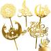 Eid Mubarak Cake Toppers Golden Ramadan Cake Topper Acrylic Moon Cake Topper for Islamic Muslim Festival Decorations - Buy Online on GoSupps.com