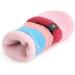 Kids Puppy Flip Top Half Finger Gloves | Toddler Knitted Gloves 3-8 Yrs | Contrast Color/Pink - Buy Online on GoSupps.com