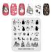 Alexnailart Nail Art Stamping Plate Template Christmas Theme Cartoon Snowman Tree Candle Pattern DIY Nail Art Image Stamp Stamping Plates Manicure Print Tool CH011