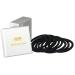 HAARallerliebst silicone hair ties (9 pieces | black | 5 cm) including white box for storage (box color: white)