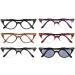 Eyekepper 6-Pack Women's Cat Eye Reading Glasses with Sun Reader (2.00) | Stylish & Versatile Eyewear for All Occasions - Buy Online on GoSupps.com