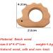 Organic Wooden Hedgehog Teether Toys - Set of 2 | Handmade Baby Beaded Teething Toy | Food Grade Materials - Perfect Baby Shower Gift - Buy Online on GoSupps.com