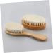 GLEAVI Natural Hair Brush Set for Baby | Soft Bristle Infant Hairbrush & Wooden Comb | Massage & Bath Brush Combo | 18X5CM White - Buy Online on GoSupps.com