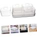 MAGICLULU Cookies Case 1 Set Four Grid Fruit Plate Storage Box Light Luxury Plastic Tray Grey 21X21X8CM - Buy Online on GoSupps.com