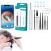 Wi-Fi Visible Wax Elimination Spoon - Visible Ear Wax Removal Tool - HD 1080P Endoscope Ear Spoon Ear Cleaner Otoscope - Ear Wax Cleaner USB Load Otoscope - Ear Wax Removal Kit for Phones (White)