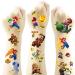 8 Sheets(194Pcs) Mario Temporary Tattoos Stickers  Mario Tattoo for Kids Children's Temporary Tattoo Toys Waterproof Tattoo Stickers for Mario Theme Birthday Party Favors