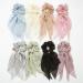 8PCS Bowknot Hair Bands Scarves - Elastic Double Layer Chiffon Hair Ties for Women & Girls | Stylish Hair Accessories - Buy Online on GoSupps.com