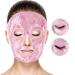 CONBELLA Face eye masks for dark circles and puffiness  Migraines  Headache  Stress  Redness  Acne  Cooling Face Masks for Women Man  Hot Cold Use Ice Face Mask. (Pink 1 face mask+1 pair of eye pads)