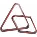 Mahogany Stained Billiard Racks, 2-Pack - Wooden Triangle and Diamond Pool Table Accessories - Sports & Game Room - Standard Size Frames, 9 and 8 Ball Holders