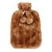 2l warmth cover cover art fur manual warmer plush towel imitation rabbit fur heat bottle decoration for winter needs gifts (yellow)