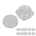 Entatial Nail Powder Container Clear Glass Nail Art Storage Container for DIY Cosmetic Cream