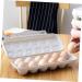 KOMBIUDA 2pcs Anti-Collision Damage Chicken Egg Tray for Refrigerator Egg Fridge Organizers re-usable Grey 30X11X6.5CM - Buy Online on GoSupps.com