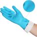 Reusable Household Cleaning Gloves - Latex Free, Waterproof, Non-Slip - 2 Pairs with Cotton Lining (Medium) - Blue+Pink - Buy Online on GoSupps.com