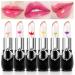 Eakroo Flower Lip Gloss Crystal Jelly Lipstick 6 Packs Long Lasting Nutritious Lip Balm Lips Moisturizer Magic Temperature Color Change Lipgloss (black)