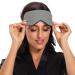Haskirky Light Blocking Eye Mask | Adjustable Breathable Adult Men & Women Travel Yoga Meditation | Plain Grey Solid - Buy Online on GoSupps.com