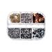 Manicure Hexagon Butterfly-shape Irregular Spangles Colorful Black White Nails Sequins Glitter Flakes(01)