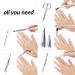 Premium Solingen Manicure Set - 6-Piece Nail Kit in Stylish Art Leather Case - Precision Polished Steel for Men & Women - Buy Online on GoSupps.com