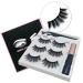 Magnetic Eyelashes And Eyeliner Kit 3 Pairs Reusable Magnetic Lashes With Eyeliner 3D Natural Look False Eyelashes Magnetic Eyelashes Natural Looking Lashes