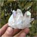 Very Beautiful Natural White Angel Aura Crystal Cluster Electroplating Titanium Coating Quartz Cluster Stone HOMEZHOU - Buy Online on GoSupps.com