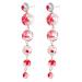 Feylie Halloween-Imitation Barrels Quasten Ohrrings blood stained imitation pearl earrings Long tassage drops earrings for women girls halloween earrings accessories
