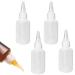 Plastic Squeeze Bottle Small Squeeze Bottle Squeeze Bottle 4 PCS 50ml Applicator Bottle with Tip Squeeze Plastic Applicator Bottle for Salon Hair Care DIY Crafts Art Painting Multi Purpose
