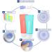JasCherry Silicone Travel Bottles 5 Pack 89ml & 60ml Leak-Proof Silicone Container for Travel - Ideal for Toiletries & Liquids - Buy Online on GoSupps.com