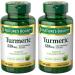 Nature's Bounty Turmeric Pills and Herbal Health Supplement Supports Antioxidant Health 538mg 45 Capsules (Pack of 2)