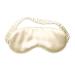 100% Mulberry Silk Sleep Eye Mask for Men & Woman Both Sides Silk with Adjustable Wrapping Strap Soft & Comfortable Sleep Eye Mask & Blindfold for Sleeping Travel Yoga Nap (Beige)