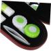 Homsfou Travel Bag Set - Portable Sunglasses & Contact Lens Case - Double Glasses Holder - Compact Red PU Design for Easy Travel - Buy Online on GoSupps.com