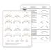 BELLEMORY WISPY EYE SHAPE Lash Mapping Chart - Eyelash Extension Beginner Training and Practice Chart  Eyelash Extension Curl and Diameter Sheet for Lash Kit (1 PC Wispy Eye Shape Lash Map Chart)