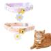 XIXKOLYU 2-pack packed cotton band made of cotton with bells pink and purple flower trailer sweet cat neck kitten neck band ideal for cats pink+purple