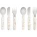 Miamia Cream White Stainless Steel Children & Baby Cutlery Set - 6-Piece EN 14372 Tested for Ages 18 Months+ - Buy Online on GoSupps.com