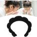 Verdant Touch Puffy Spa Headband Terry Cloth Padded Face Wash Makeup Remover for Skin Care Face Washing Black - Buy Online on GoSupps.com