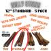 Bully Sticks - Low Odour - **12" Standard - 5 Pack Minimum** - Premium Single Ingredient Dog Chew - 100% Beef - All Natural/Organic - Dental Care - Rawhide Free - Buy Online on GoSupps.com