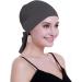 Osvyo Bamboo Chemo Headscarf for Women - Dark Gray Turban for Hair Loss | Cancer Patient Headgear in Sealed Packaging - Buy Online on GoSupps.com