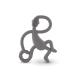 Dancing Monkey Teether in Grey | Matchstick Monkey | Baby Teething Toy | Gentle Gum Massage | Soothes Teething Pain | Dishwasher & Fridge Safe - Buy Online on GoSupps.com