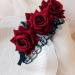 Day of The Dead Floral Headband with Long Veil Flower Crown Festival Headband (Style D) - Buy Online on GoSupps.com