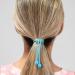 Pulleez Sliding Ponytail Holder Set of 4 - Acrylic Charms - Elastic Hair Ties - Buy Online on GoSupps.com