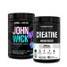 Jacked Factory X John Wick - Wick Mode Pre Workout Powder (Baba Yaga Blue Raz 40 Servings) & Creatine Monohydrate Powder (Unflavored 85 Servings)