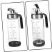 HOMSFOU 4pcs Automatic Opening and Closing Oiler Ceramic Oil Dispenser Clear Container Liquid Containers Oil Cruet Soy Sauce Dispenser Oil and Vinegar Dispenser Oil Bottle Glass Bottle Pp 22X7X7CMx4pcs As Shownx4pcs - Buy Online on GoSupps.com
