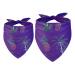 Dog hollow cloth triangular cloth with pineapple coconut tree for small medium -sized and large dogs and cats pet sake triangular cloth bib 2 pieces multicolored 4