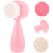 OHPHCALL Silicone Face Brush Hand Scrubber Face Spa Brush Face Cleansing Brush Handheld Face Brush Cleansing Facial Brush Deep Facial Cleaning Brush Silica Gel Portable Accessories Pink 12x4.5cm - Buy Online on GoSupps.com