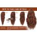 Porsmeer Copper Red Wavy Natural Art Hair Wig for Women | Middle Parting Cosplay & Party Wig - Perfect for Costumes & Daily Wear - Buy Online on GoSupps.com