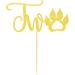Arthsdite Paw 2nd Birthday Cake Topper Two Birthday Cake topper Decoration for baby Dog Paw Cake Topper Photo Booth Props Smach Cake Decoration - Golden Glitter Paw Two - Buy Online on GoSupps.com