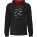 Shirtracer - sweater men women hoodie contrast two -colored - gift for dog owners - Never walk alone paw prints xs 1 black/red