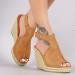 Foldap Summer Wedge Sandals for Women 2023 | Open Toe Breathable Beach Platforms in Khaki - Size 7.5 - Buy Online on GoSupps.com