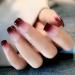 Sethexy Glossy False Nails Chic Gradient Medium Full Cover Acrylic 24Pcs Fake Nails for Women and Girls