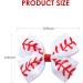 4PC Baseball Hair Bow Clips for Baby Girls Women 4 Inch White Softball Cheer Hair Accessories - Buy Online on GoSupps.com