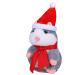 ITODA Talking Hamster Toy Funny Repeats What You Say Plush Hamster Toy with Scarf and Hat Electronic Plush Noding Sound Recording Doll Stuffed Toys for Girls Boys Christmas Birthday Gift Grey